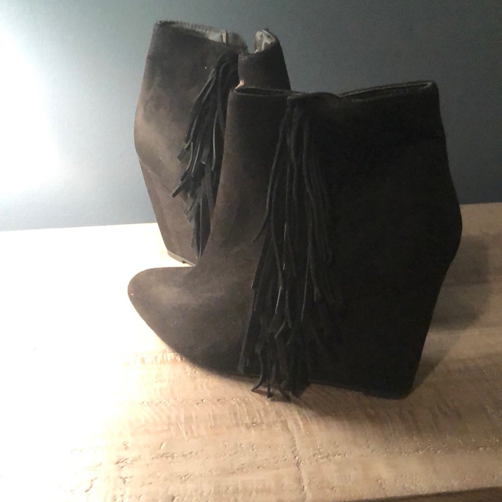 Madden Girl Black wedge booties